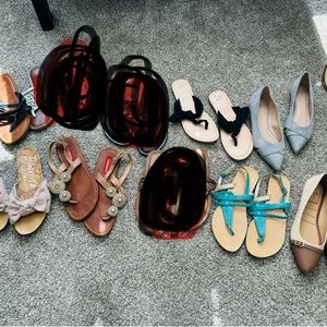 Women’s size 7 sandals - various brands